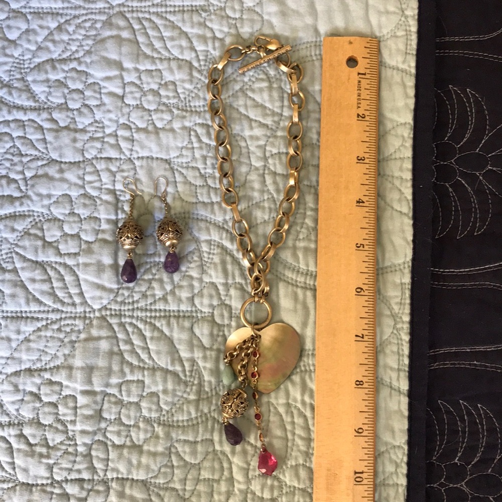 Vintage Kenneth Cole statement necklace & earrings